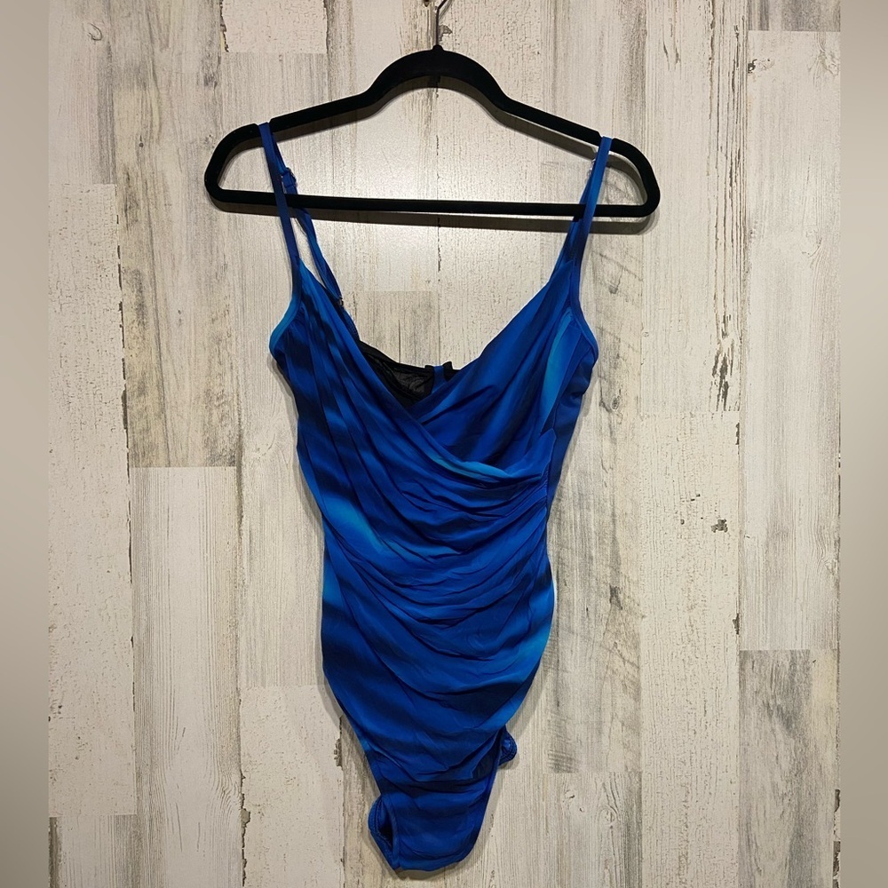 Miraclesuit Blue Wired Ruched One Piece Swimsuit 14